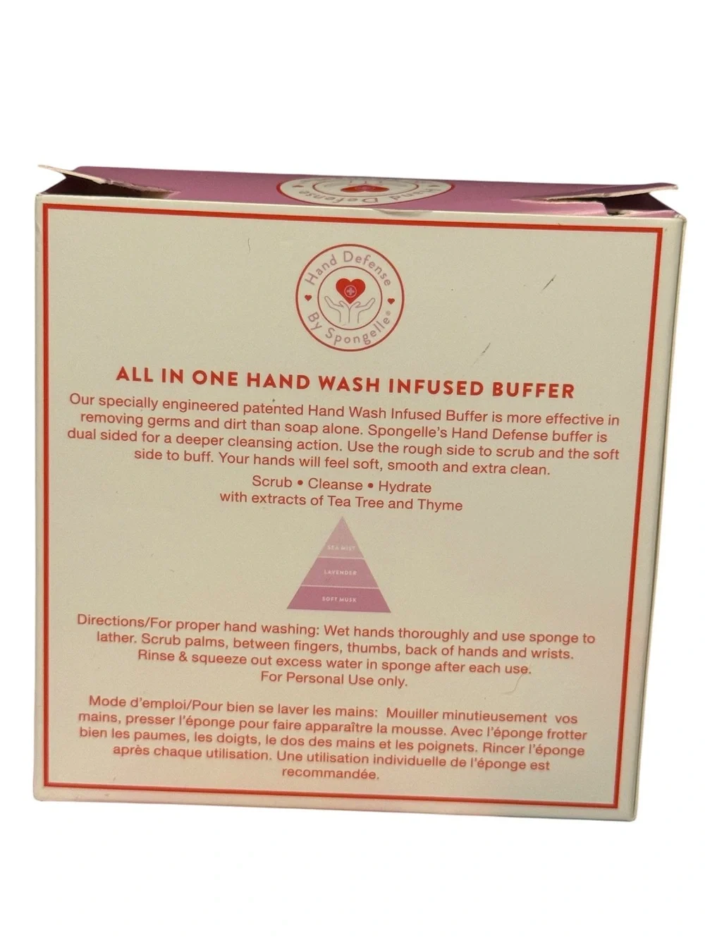 Spongelle Hand Defense Revive Infused Buffer - Pink & Cream Packaging